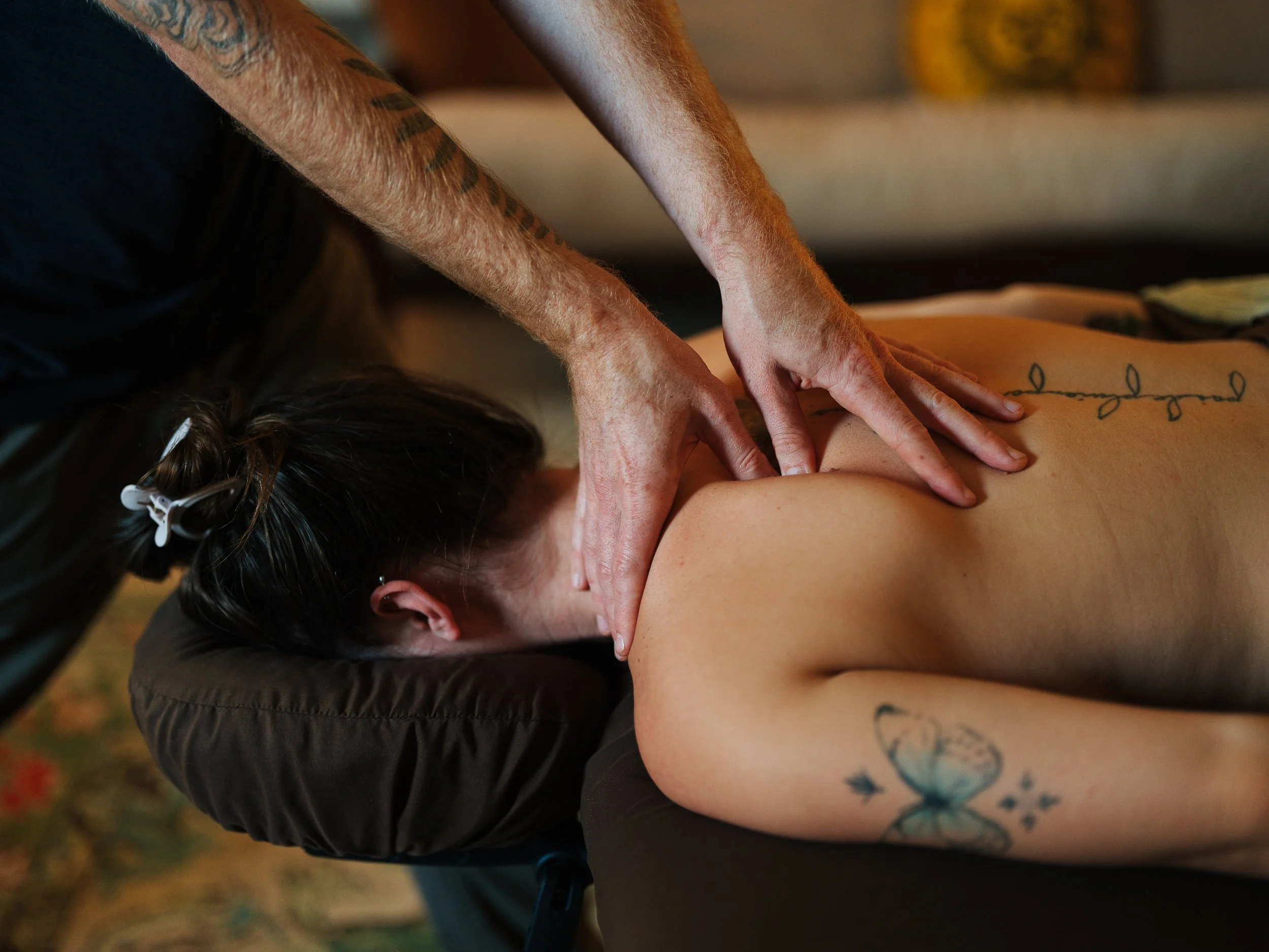 Shoulder and upper back therapeutic work